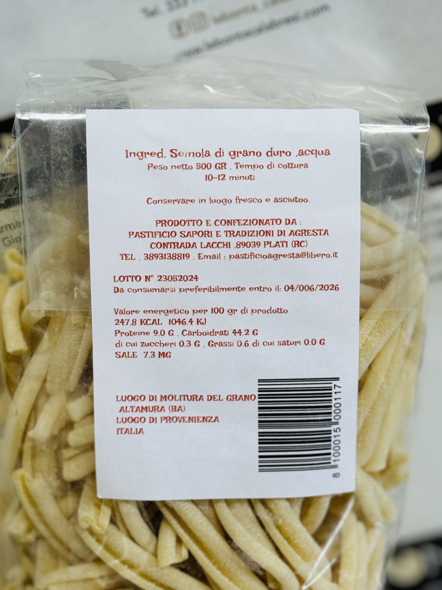 Pasta casereccia