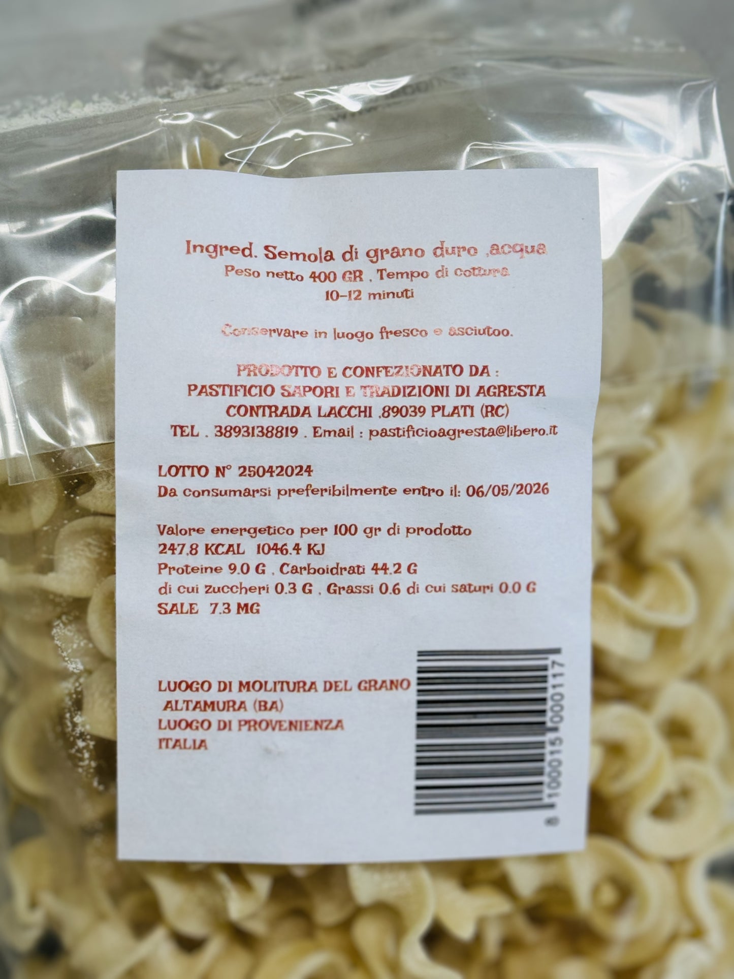 Pasta reginette calabresi